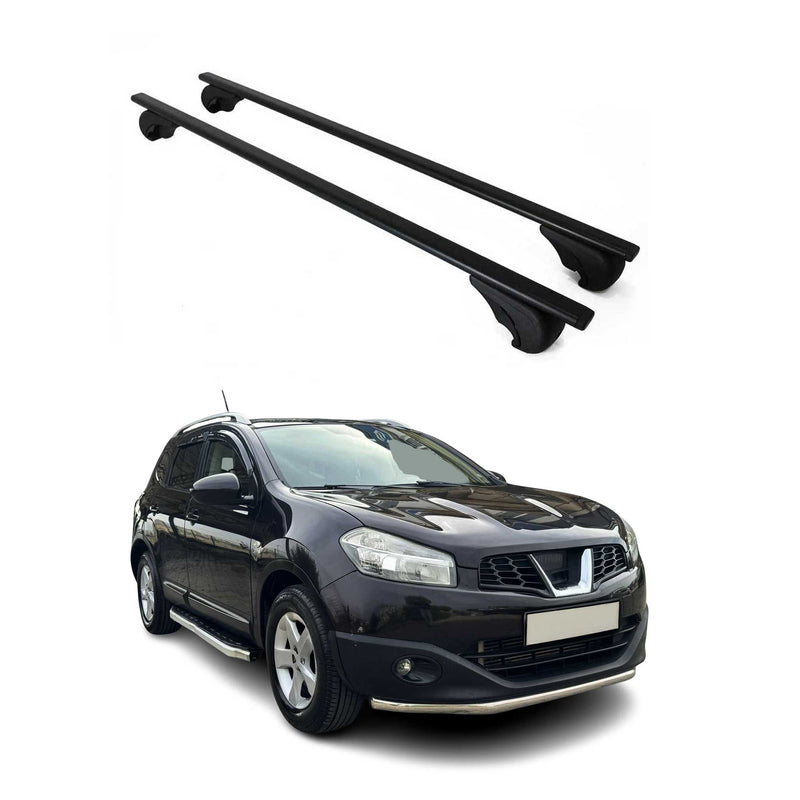 Dachträger Grundtäger für Nissan Qashqai +2 J10 2006-2014 75kg Metall Schwarz 2x