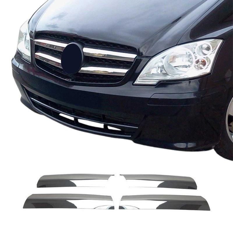 Kühlergrill Leisten Grillleisten für Mercedes Vito W639 2010-2014 Edelstahl 4x