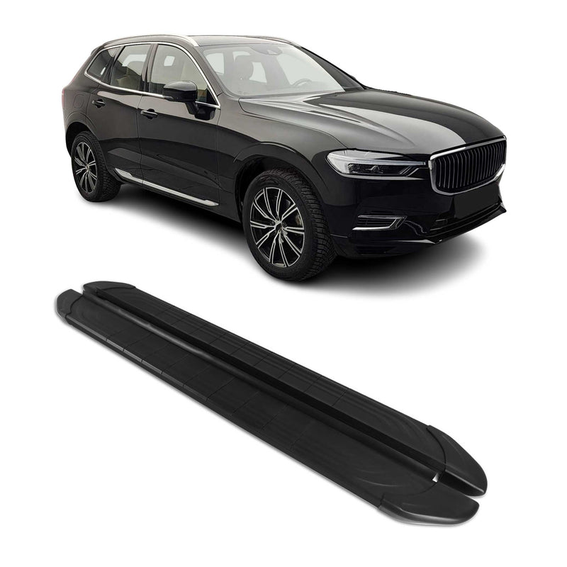 Trittbretter Seitenschweller für Volvo XC60 2017-2025 Aluminium Schwarz 2tlg