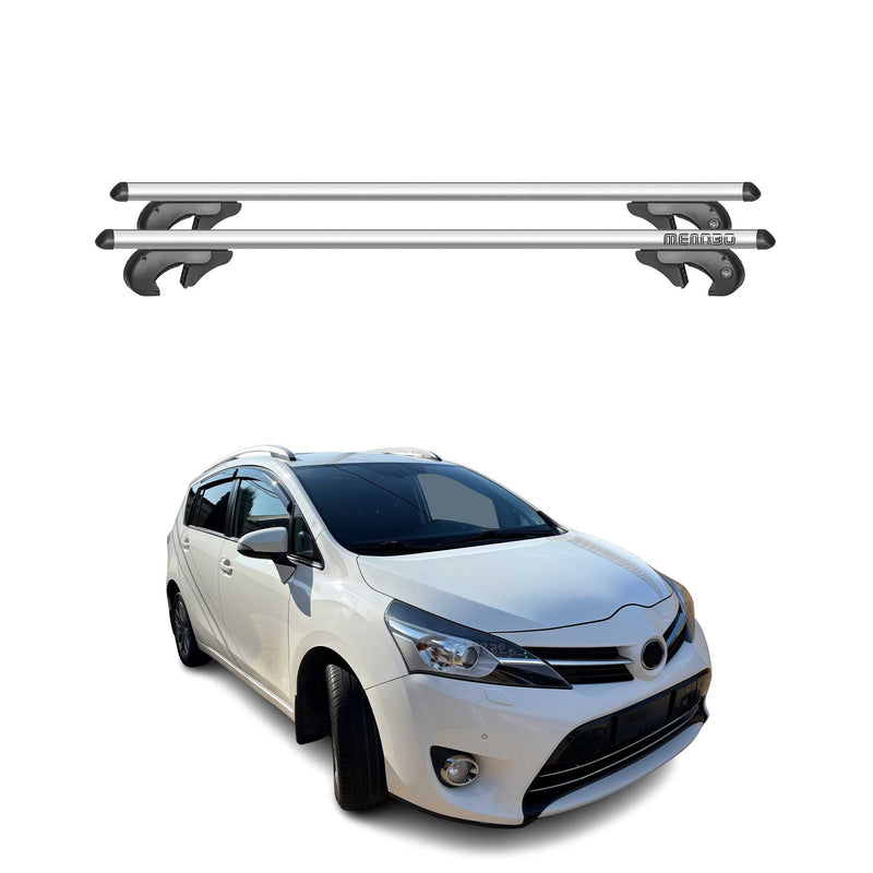 Menabo Dachträger Grundtäger für Toyota Verso 2009-2018 90kg Alu Silber 2 tlg