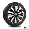 Hub caps wheel trims Sparco Lazio 16" inch cover set black silver 4x