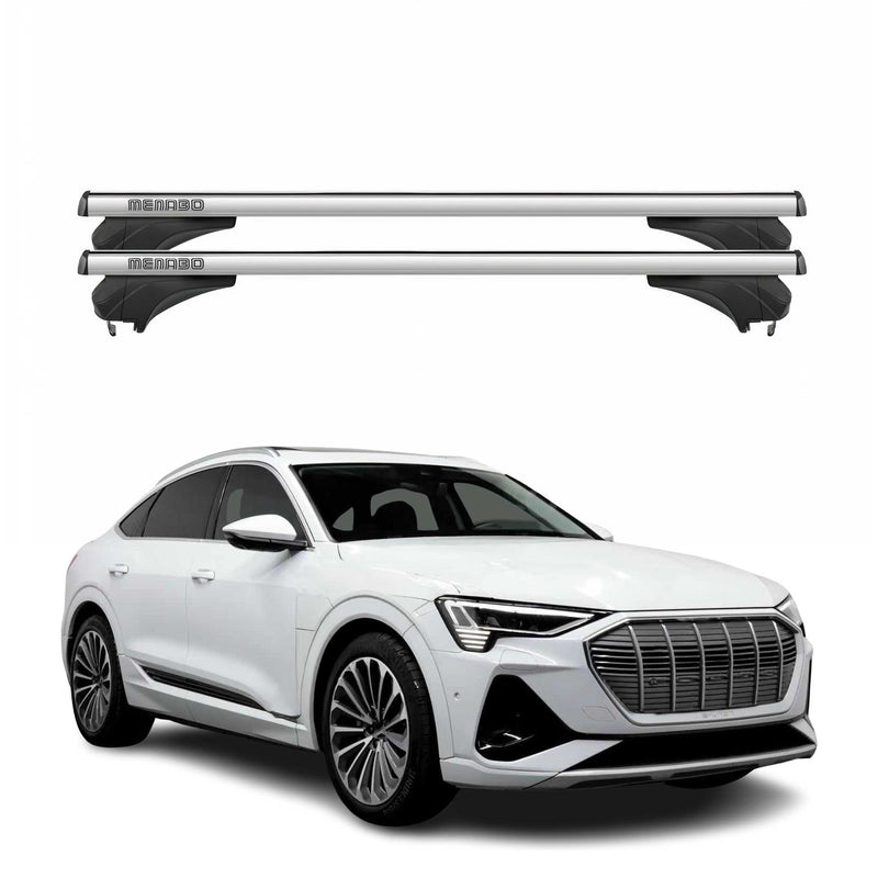 Menabo Dachträger Grundtäger für Audi Q8 E-Tron 2022-2025 Aluminium Silber 2 tlg