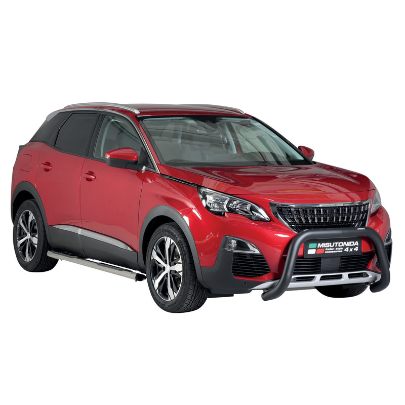 Frontbügel Frontschutzbügel für Peugeot 3008 2018-2021 ø76mm Stahl Schwarz