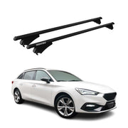 Menabo Grundträger Dachträger für Seat Leon 2020-2026 ABE Aluminium Schwarz 2tlg