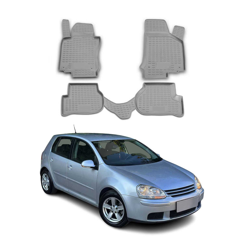OMAC Gummimatten Fußmatten für VW Golf 2003-2007 TPE Automatten Grau 4x