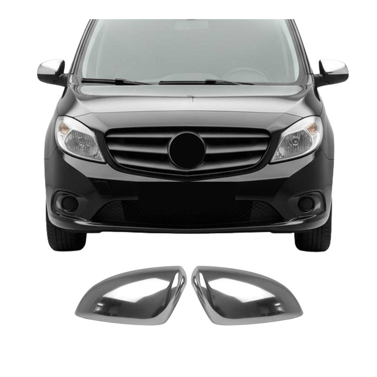 Spiegelkappen Spiegelabdeckung für Mercedes Citan 2012-2021 Edelstahl Chrom