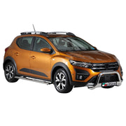 Stahl Seitenschweller Schwellerrohre für Dacia Sandero Stepway 2021-2026 Grau