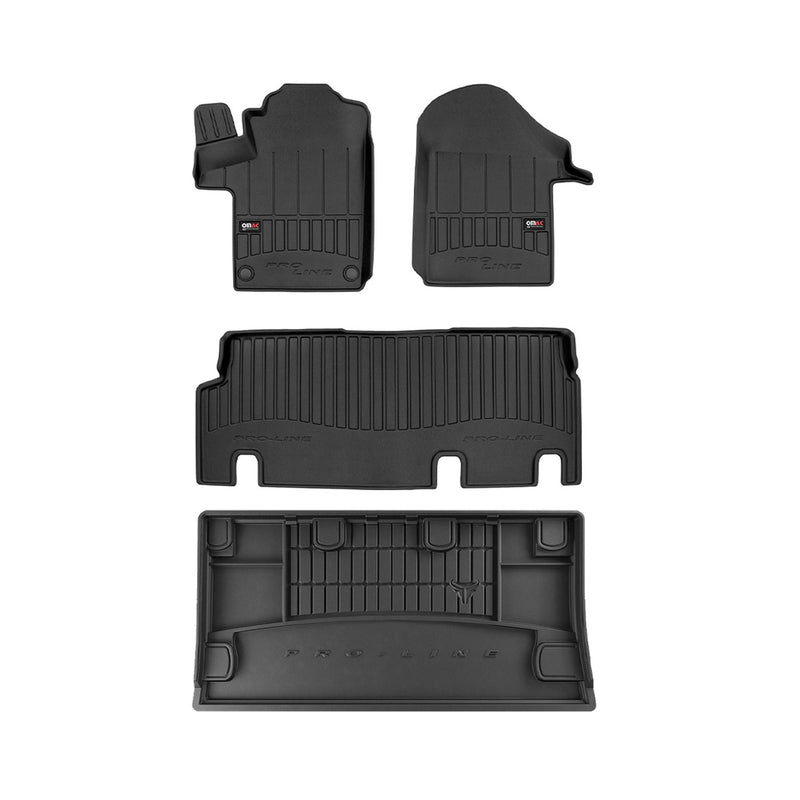 OMAC Fußmatten & Kofferraumwanne Set für Mercedes Vito W447 2014-2024 Gummi 4x