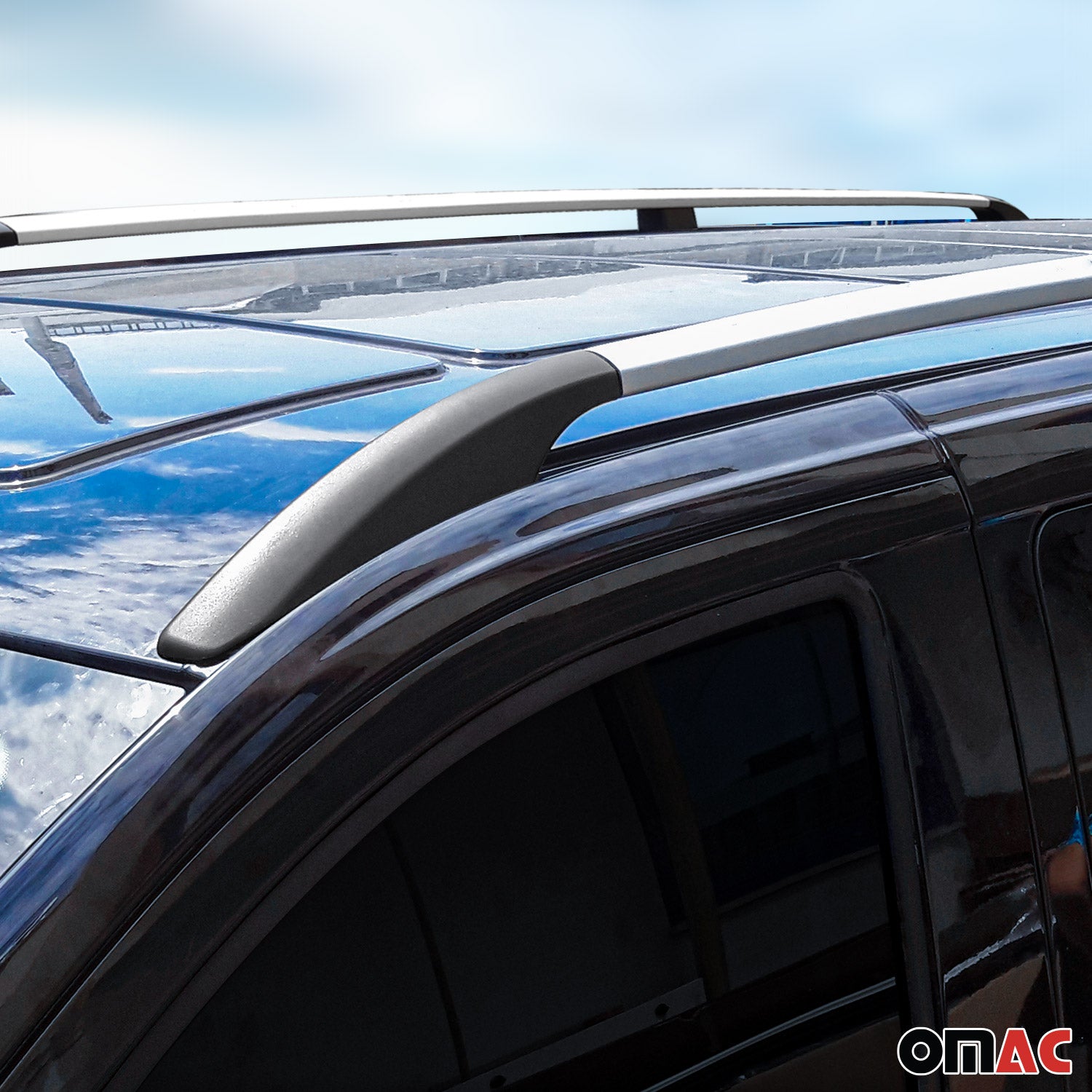 Dachreling + Dachträger SET für VW Caddy 2020-2026 Kurzer Alu Silber 4tlg