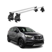 Menabo Dachträger Grundtäger für Opel Crossland X 2017-2024 50kg Alu Silber 2x