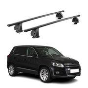 Stahl Dachträger für VW Tiguan I 2007-2016 TÜV Abschließbar 75 kg 2tlg Schwarz