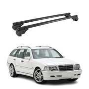 Dachträger Grundträger für Mercedes C Klasse S202 1993-2000 TÜV Alu Schwarz 2x