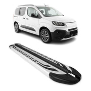 Trittbretter Seitenschweller für Fiat Doblo 2022-2026 Kombi L1 Silber 2 tlg