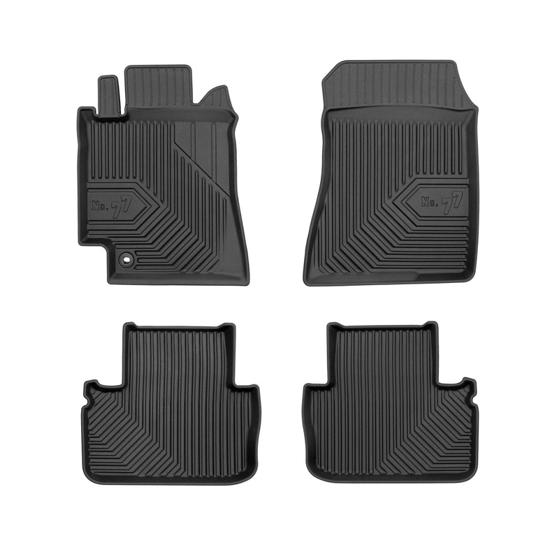 Fußmatten Gummimatten No.77 für Lexus IS I 200 Limo 1998-2005 TPE Schwarz 4 tlg