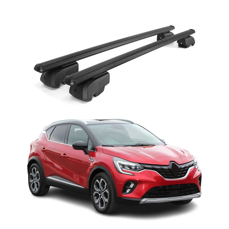 Dachträger Gepäckträger für Renault Captur 2020-2023 ABE Aluminium Schwarz