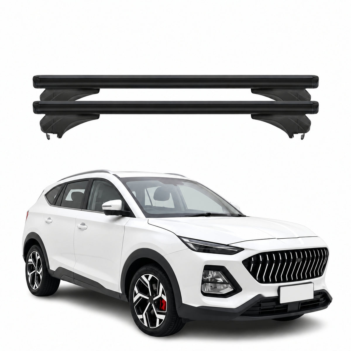 Menabo Dachträger für EVO 7 Kairos 2025-2026 Aluminium Schwarz 2 Stück