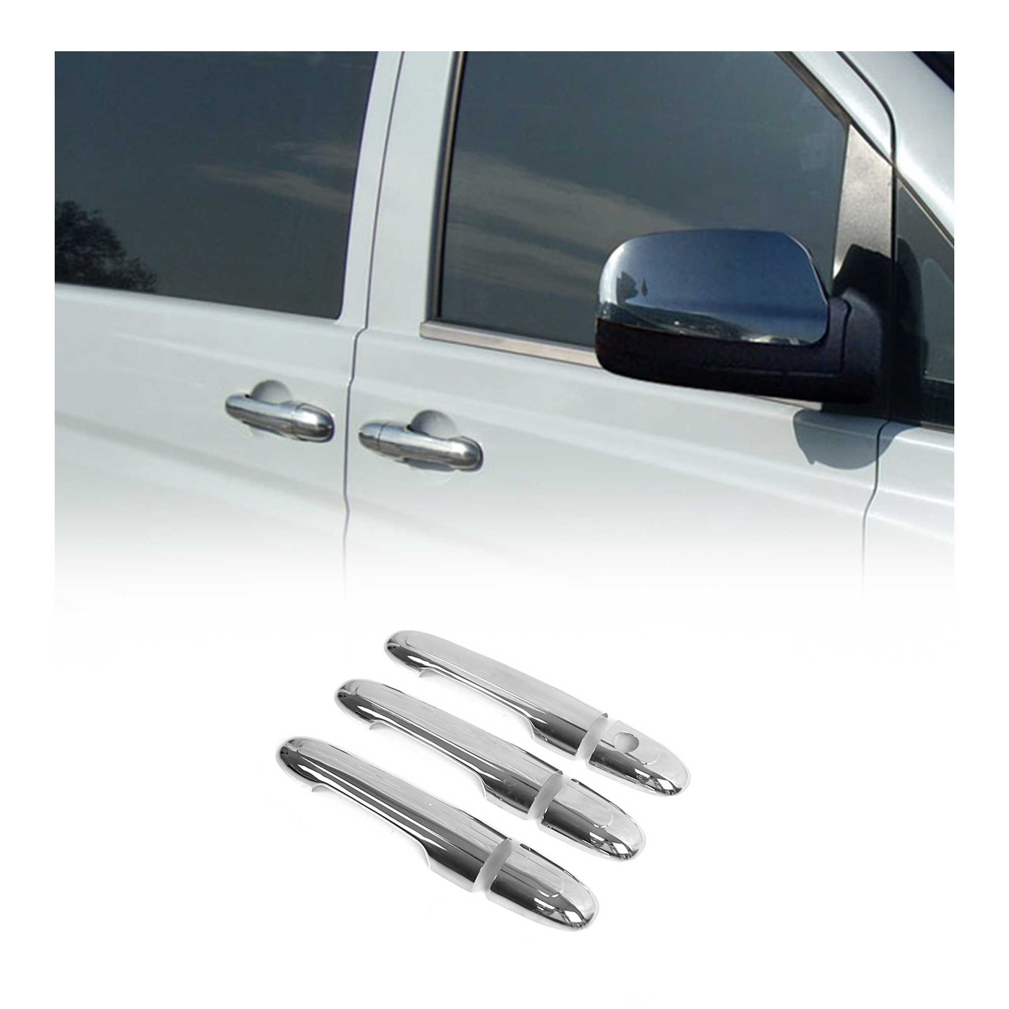Chrom Türgriff Blende für Mercedes Viano 2003-2014 3Tür Edelstahl 6tlg