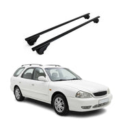 Dachträger Grundträger für Kia Clarus Kombi 1998-2001 Stahl Schwarz 2tlg