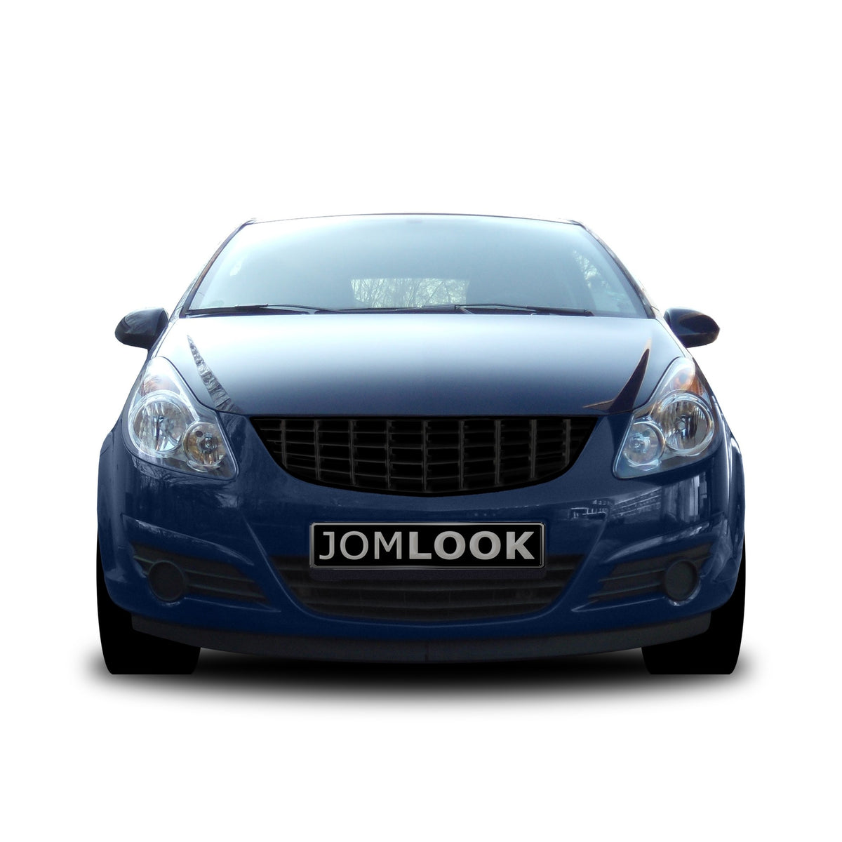 JOM Kühlergrill Kühlergitter für Opel Corsa D 2006-2011 Schwarz ohne Emblem