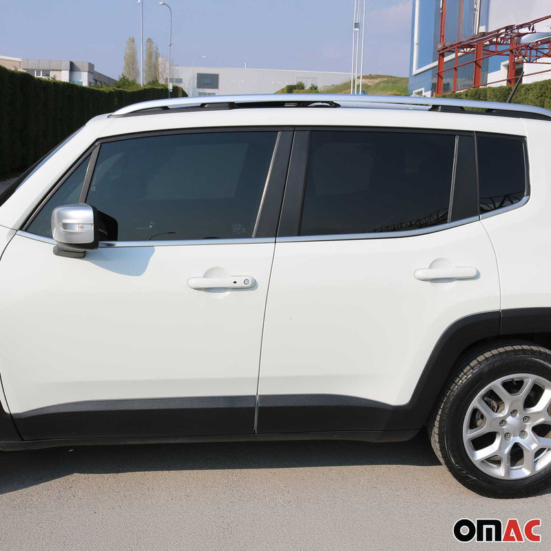 Fensterleisten Zierleisten für Jeep Renegade 2014-19 Edelstahl Chrom 6tlg