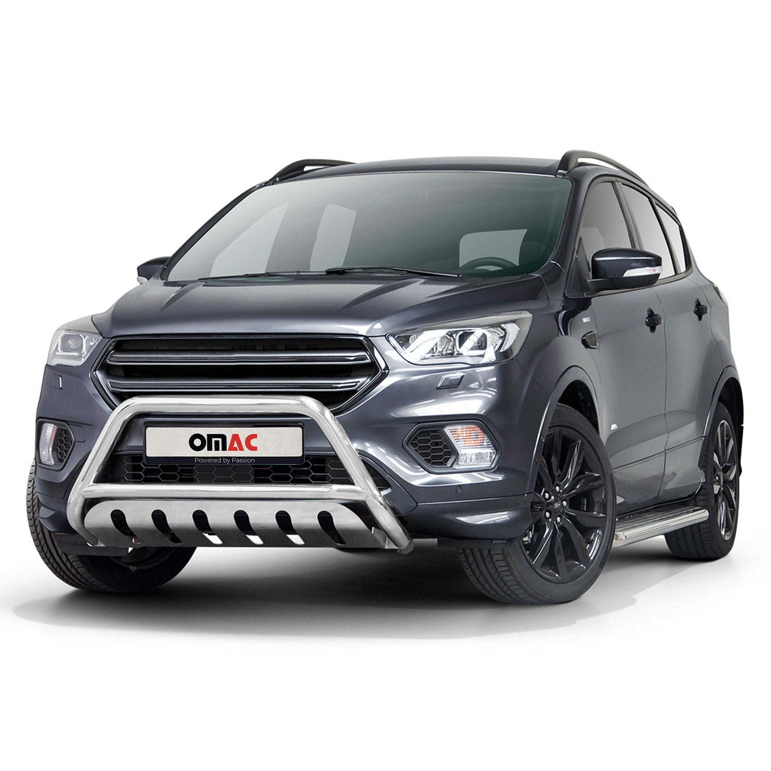 Frontbügel Frontschutzbügel für Ford Kuga II 2017-2019 FL Stahl Silber mit ABE
