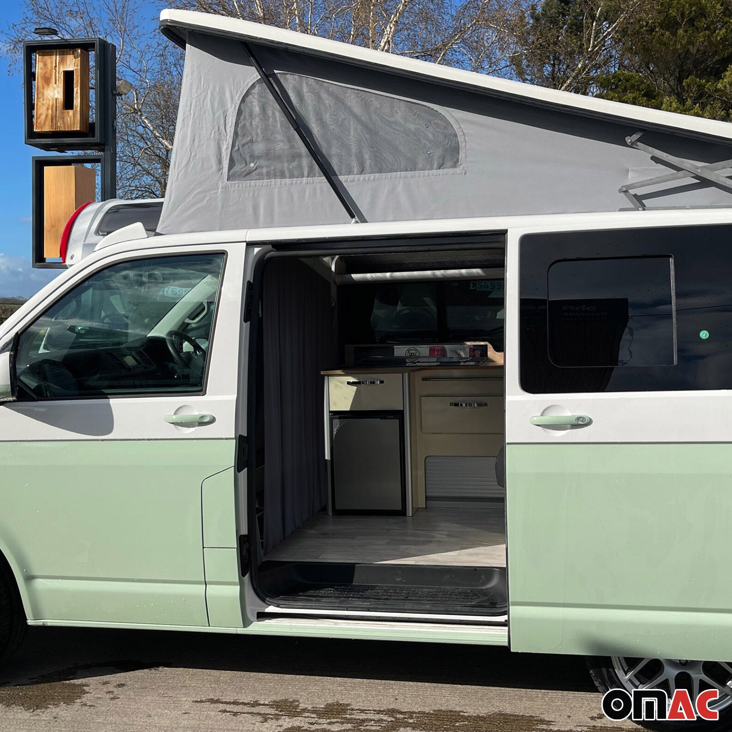 Maß Gardinen für Nissan NV400 Fahrerhaus Abtrennung Sonnenschutz Schwarz