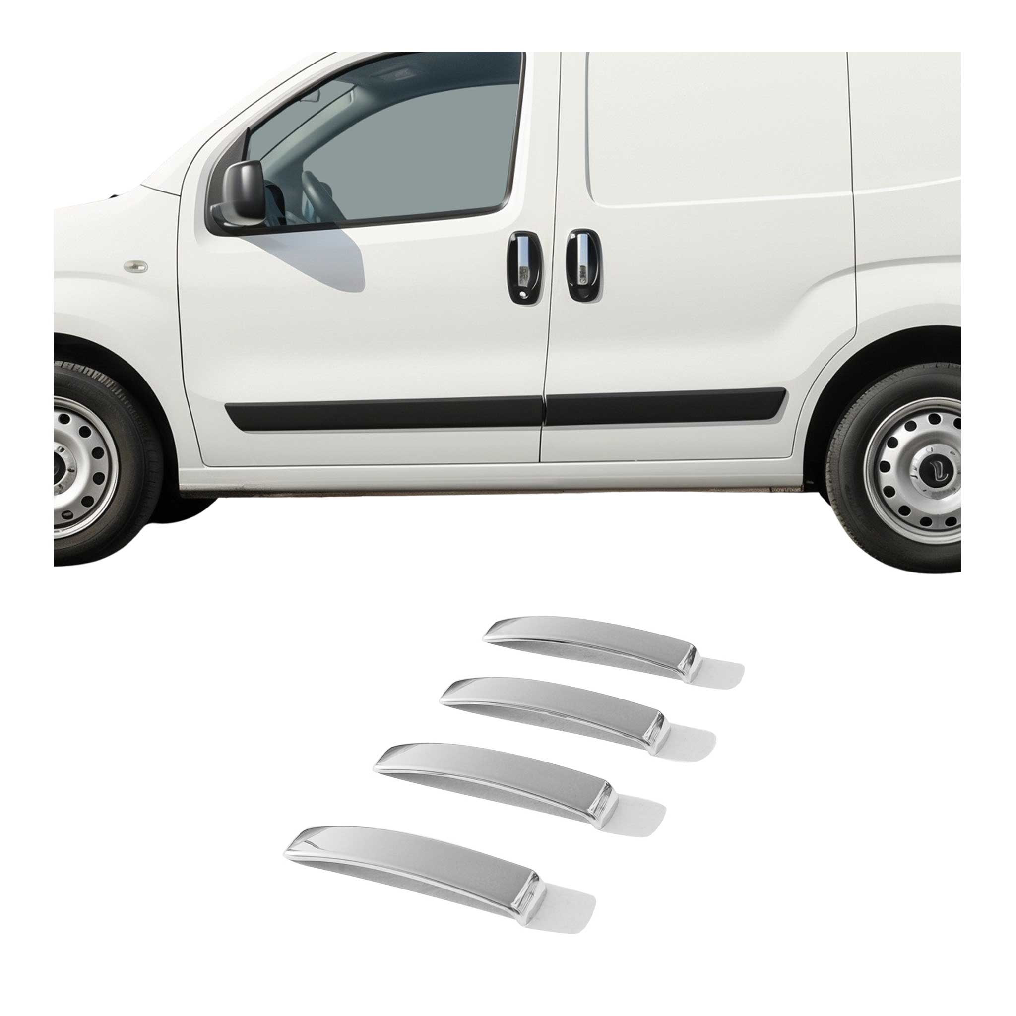 Chrom Türgriff Blende für Fiat Doblo 2010-2021 4-Tür Edelstahl 4tlg