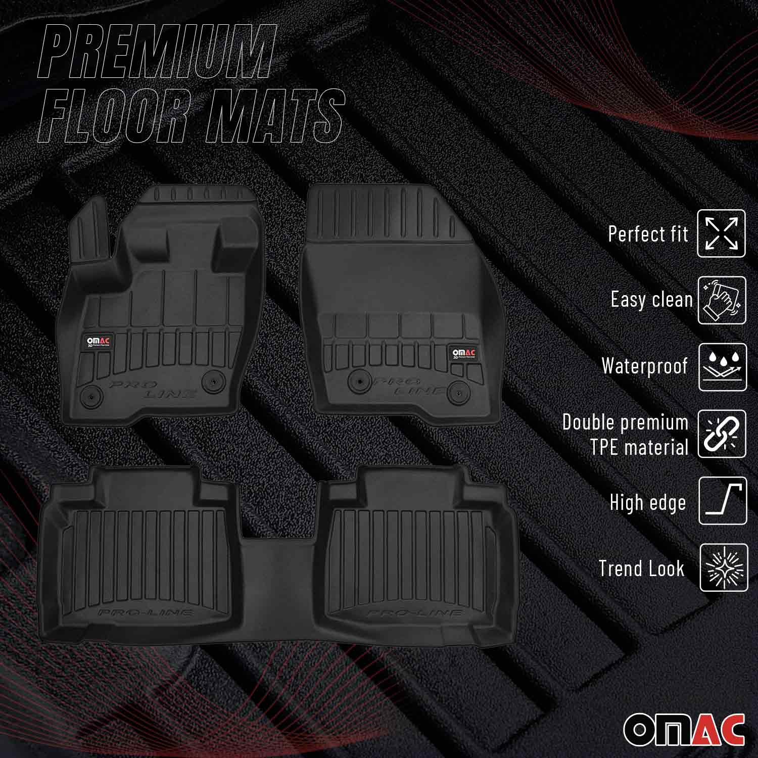 OMAC Gummi Fußmatten für Ford Edge 2014-2024 Premium TPE 3D Automatten 4tlg