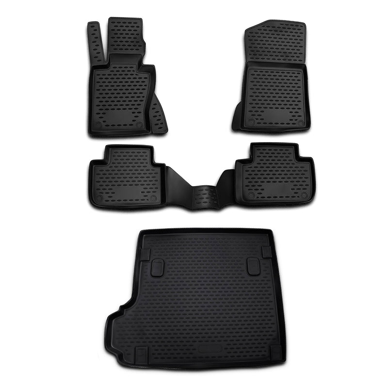 Fußmatten & Kofferraumwanne Set für BMW X3 E83 2003-2010 Gummi TPE Schwarz 5x