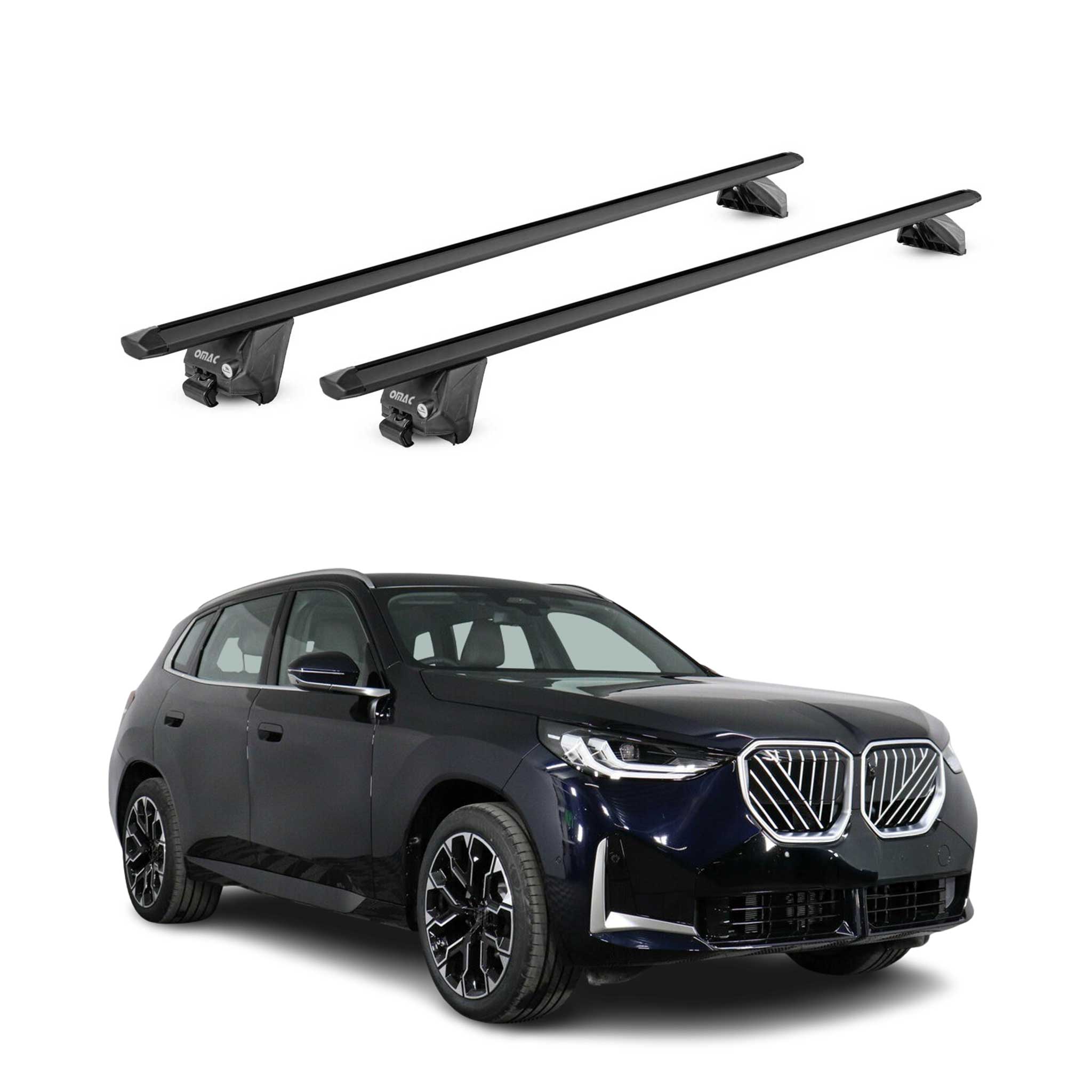 Dachträger Grundtäger für BMW X3 G45 2024-2025 100kg Aluminium Schwarz 2 tlg ABE