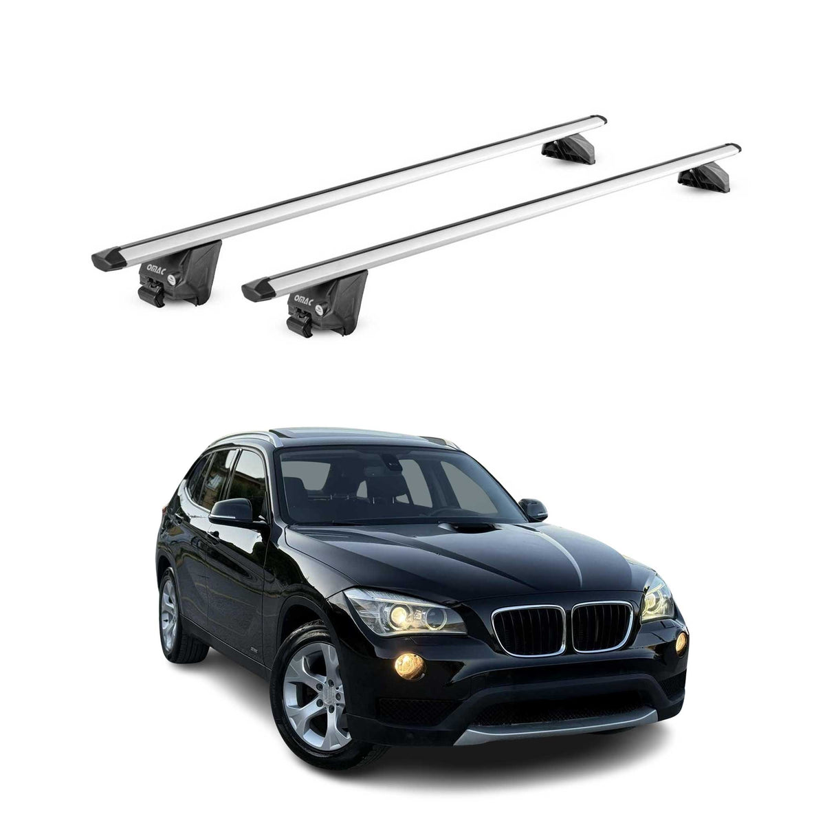 Dachträger Grundtäger für BMW X1 E84 F48 2009-2022 100kg Aluminium Silber 2x ABE