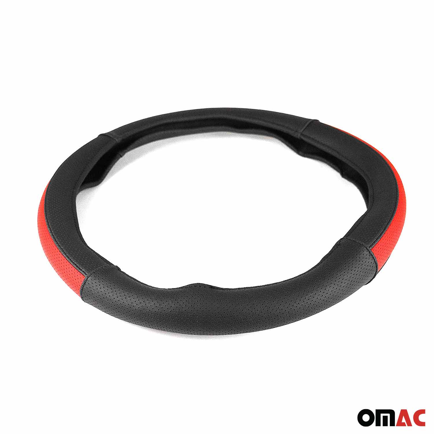 Lenkradbezug Lenkradschoner Lenkrad abdeckung Schwarz Halbmond Rot Ø 38-40 cm
