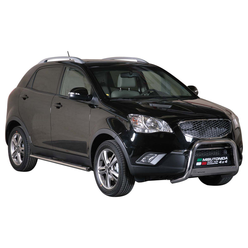 Frontbügel Frontschutzbügel für Ssangyong Korando 2011-2019 ø63mm Stahl Silber