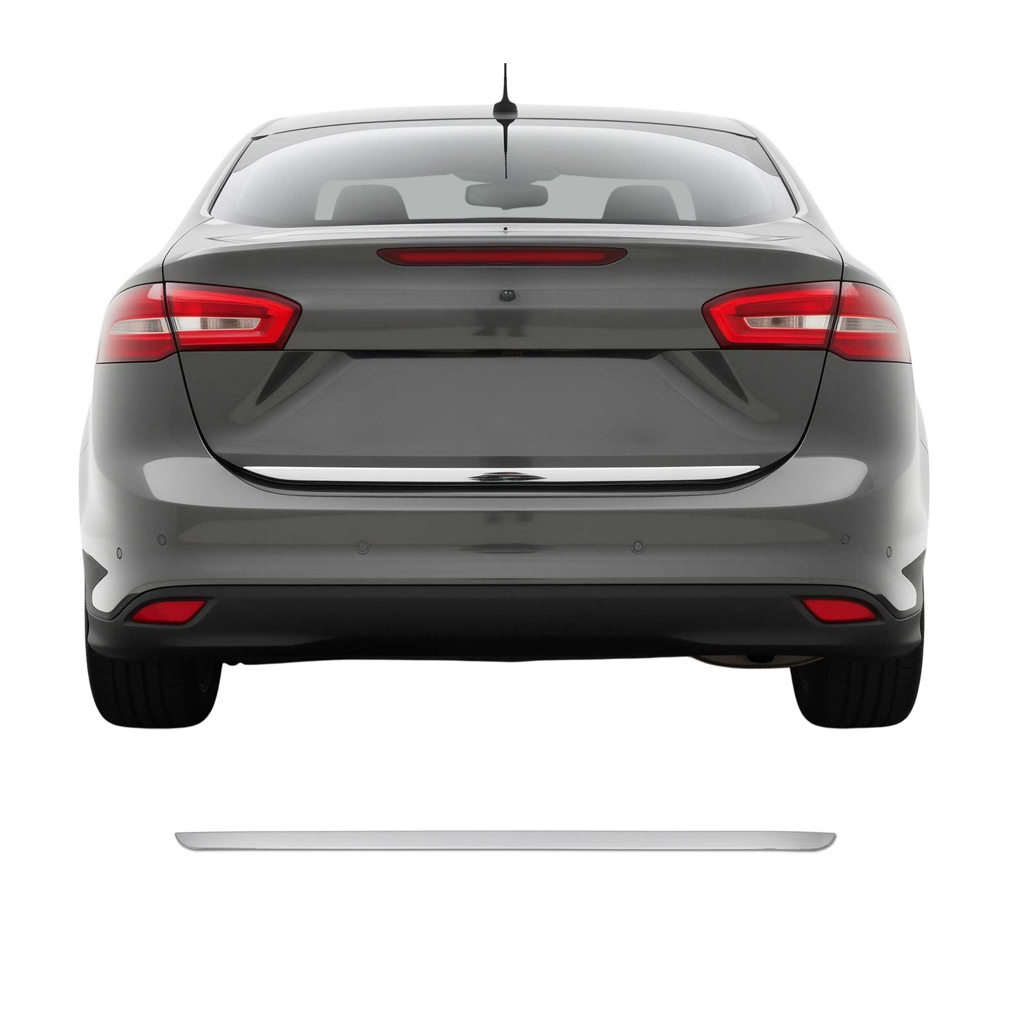 Kofferraumleiste Heckleiste für Ford Focus Schrägheck 2015-2018 Edelstahl Chrom