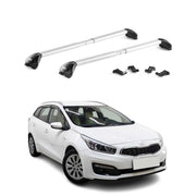 Dachträger Grundtäger für Kia Ceed II Kombi 2012-2018 100kg Aluminium Silber ABE