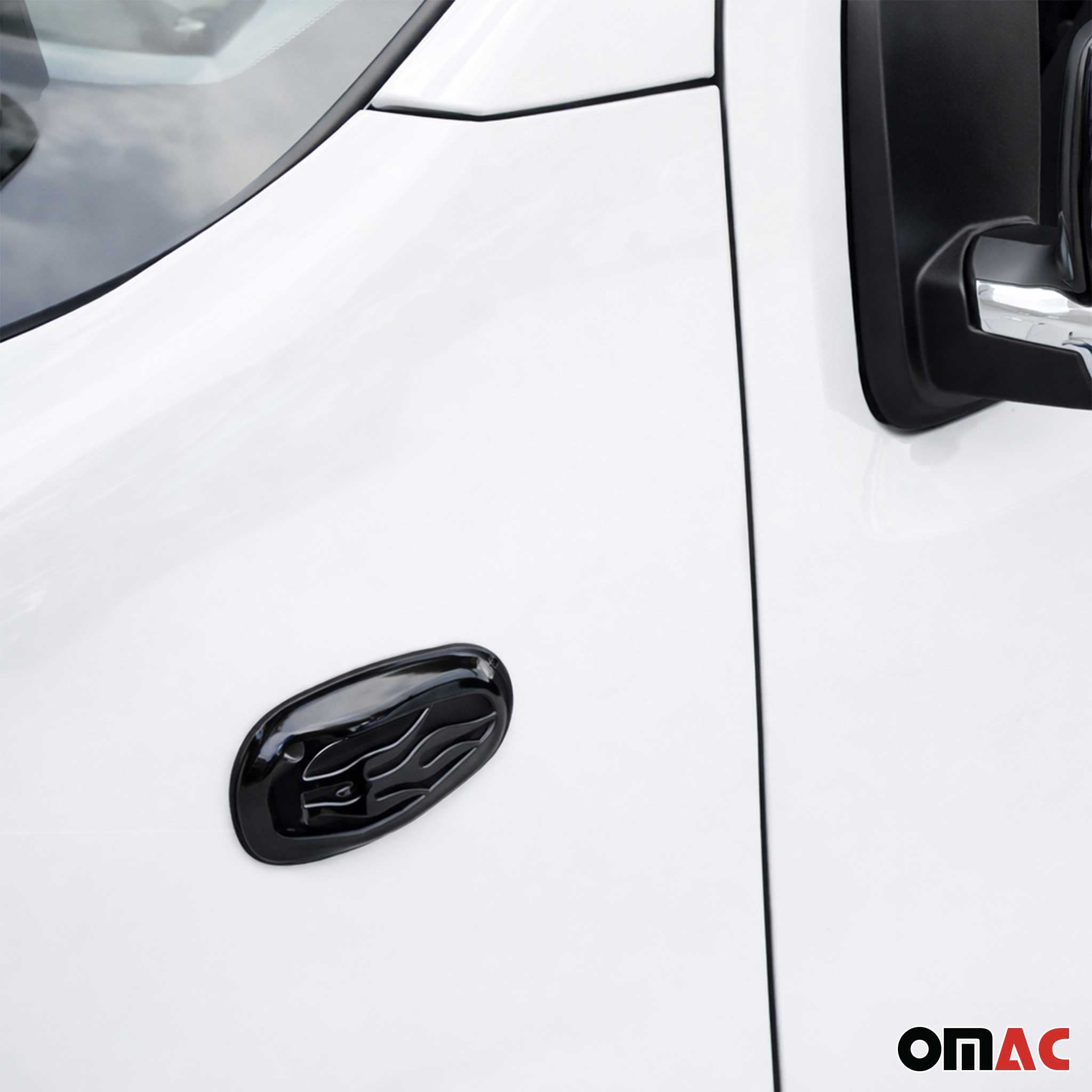 Blinkerrahmen Signalblende Rahmen für Fiat Fiorino Qubo 2007-2021 Chrom Dunkel