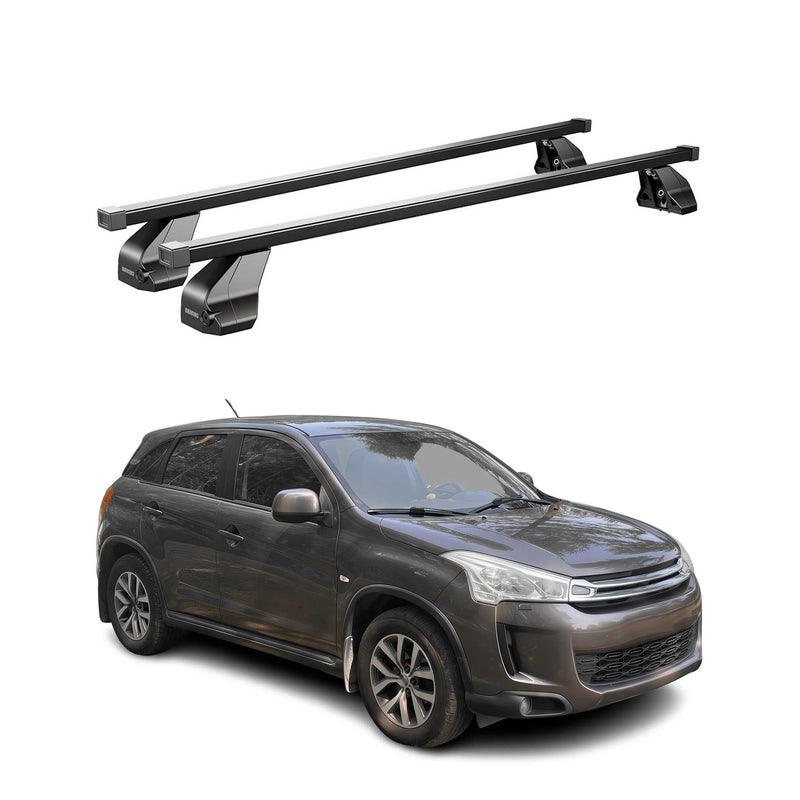 Menabo Dachträger Grundtäger für Citroen C4 Aircross 2012-2017 75kg Schwarz 2x