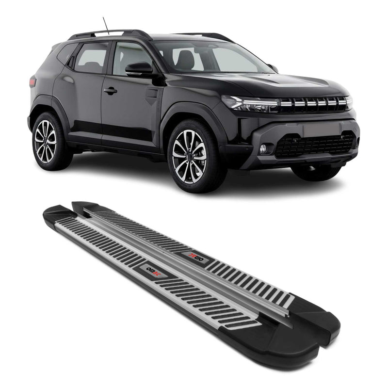 Trittbretter Seitenschweller für Renault Duster /Dacia Duster 2023-2025 Alu Grau