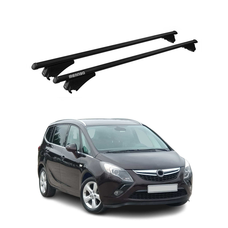Menabo Dachträger Grundtäger für Opel Zafira C Tourer 2011-2019 75kg Alu Schwarz