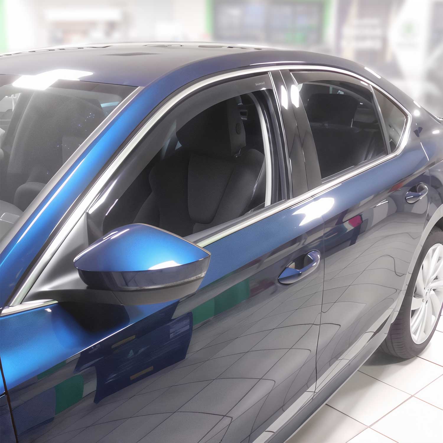 Windabweiser Regenabweiser für Skoda Octavia 2020-2025 Dunkel Acryl 4tlg