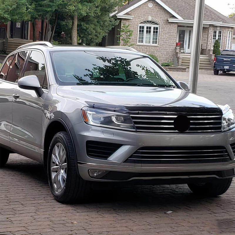 Motorhaube Deflektor Insekten Steinschlagschutz für VW Touareg 2010-2018 Dunkel