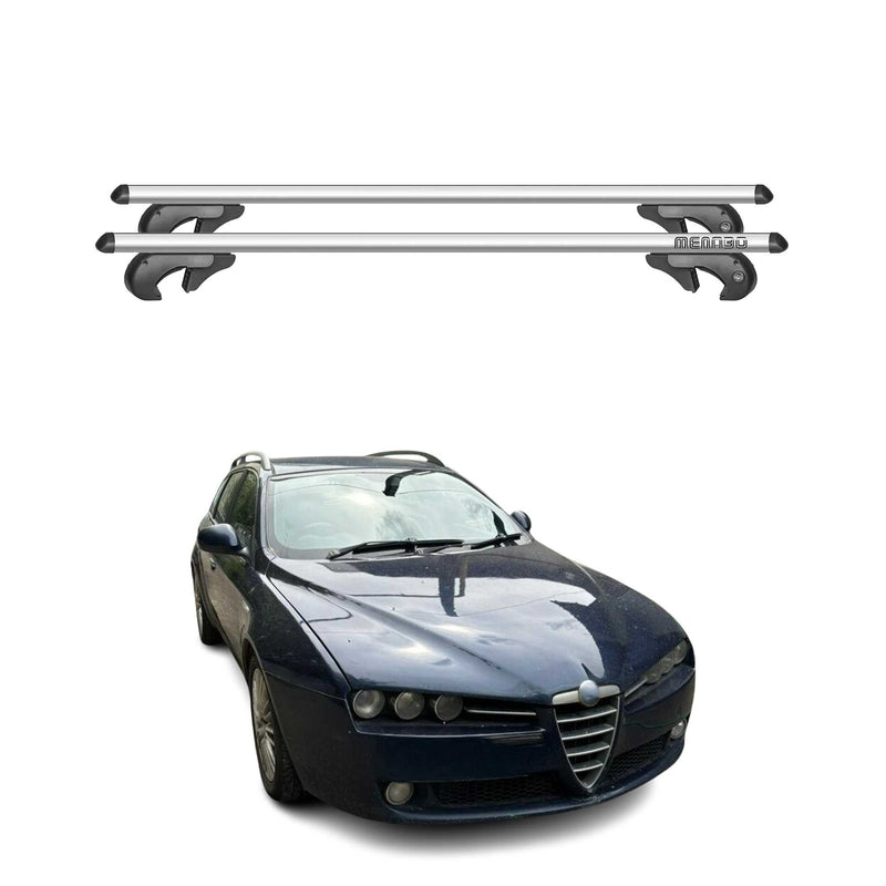 Menabo Dachträger Grundtäger für Alfa Romeo 159 Sportwagon 2005-11 Alu Silber 2x