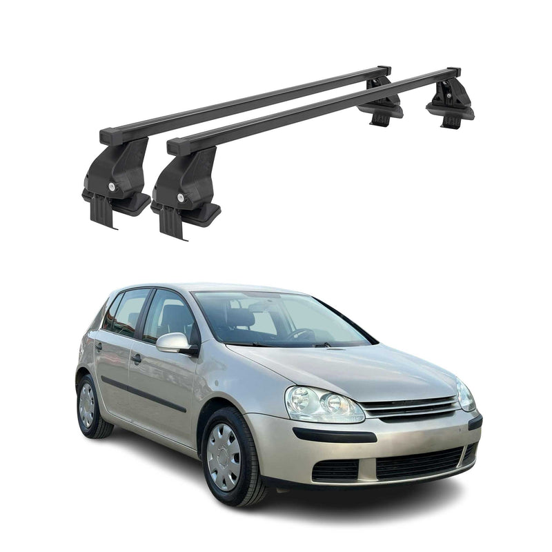 Menabo Dachträger Grundtäger für VW Golf 2003-2008 5tür 50kg Stahl Schwarz 2 tlg