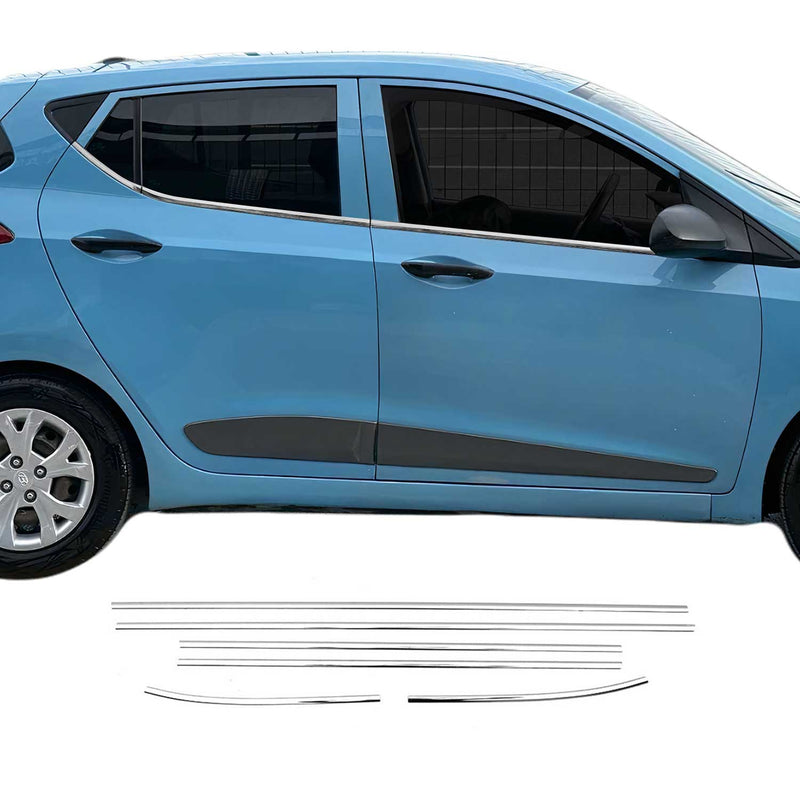 Fensterleisten Zierleisten für Hyundai i10 2011-2013 Edelstahl Chrom 6tlg