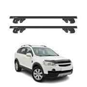 Dachträger für Chevrolet Captiva / Opel Antara 2006-2016 Alu 90kg TÜV Schwarz 2x