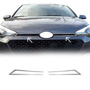 Kühlergrill Leisten Grillleisten für Hyundai i20 2014-2020 Edelstahl Chrom 2tlg