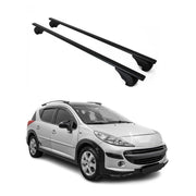 Dachträger Grundtäger für Peugeot 207 Kombi 2007-2012 75kg Metall Schwarz 2 tlg