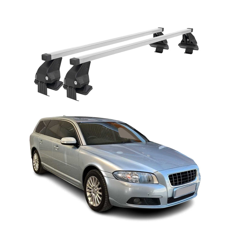 Menabo Dachträger Grundtäger für Volvo V70 2007-2016 50kg Stahl Silber 2 tlg
