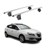 Alu Dachträger für Lancia Delta III 2008-2014 TÜV T-Nut 75 kg 2tlg Silber