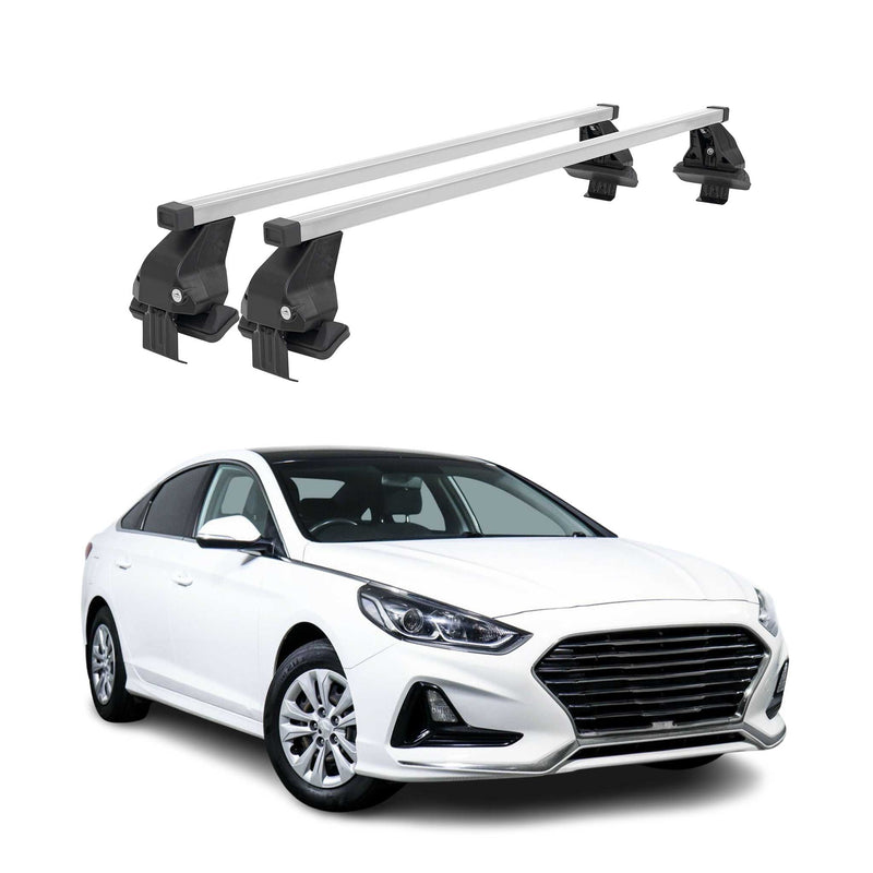 Menabo Dachträger Grundtäger für Hyundai Sonata mk7 2014-2019 50kg Stahl Grau 2x